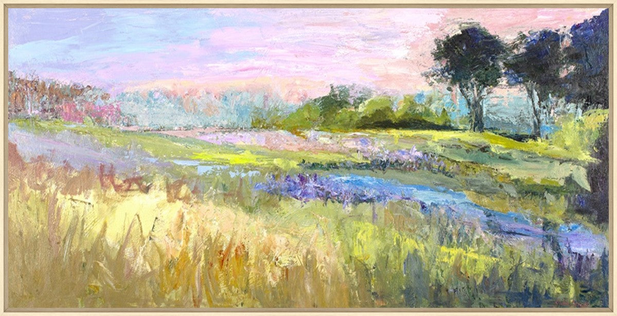Golden Reverie 40" x 20" Wood frame