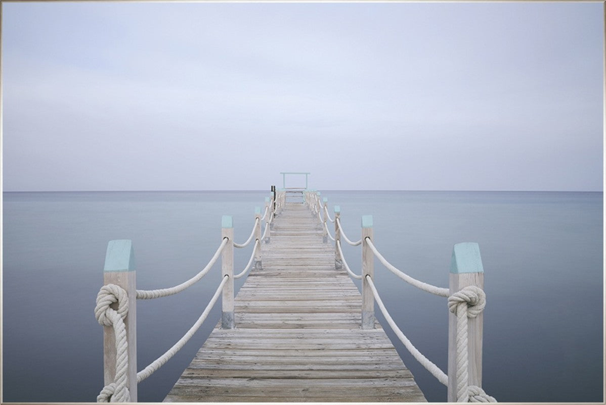 Foggy Passage 81" x 54" Silver frame