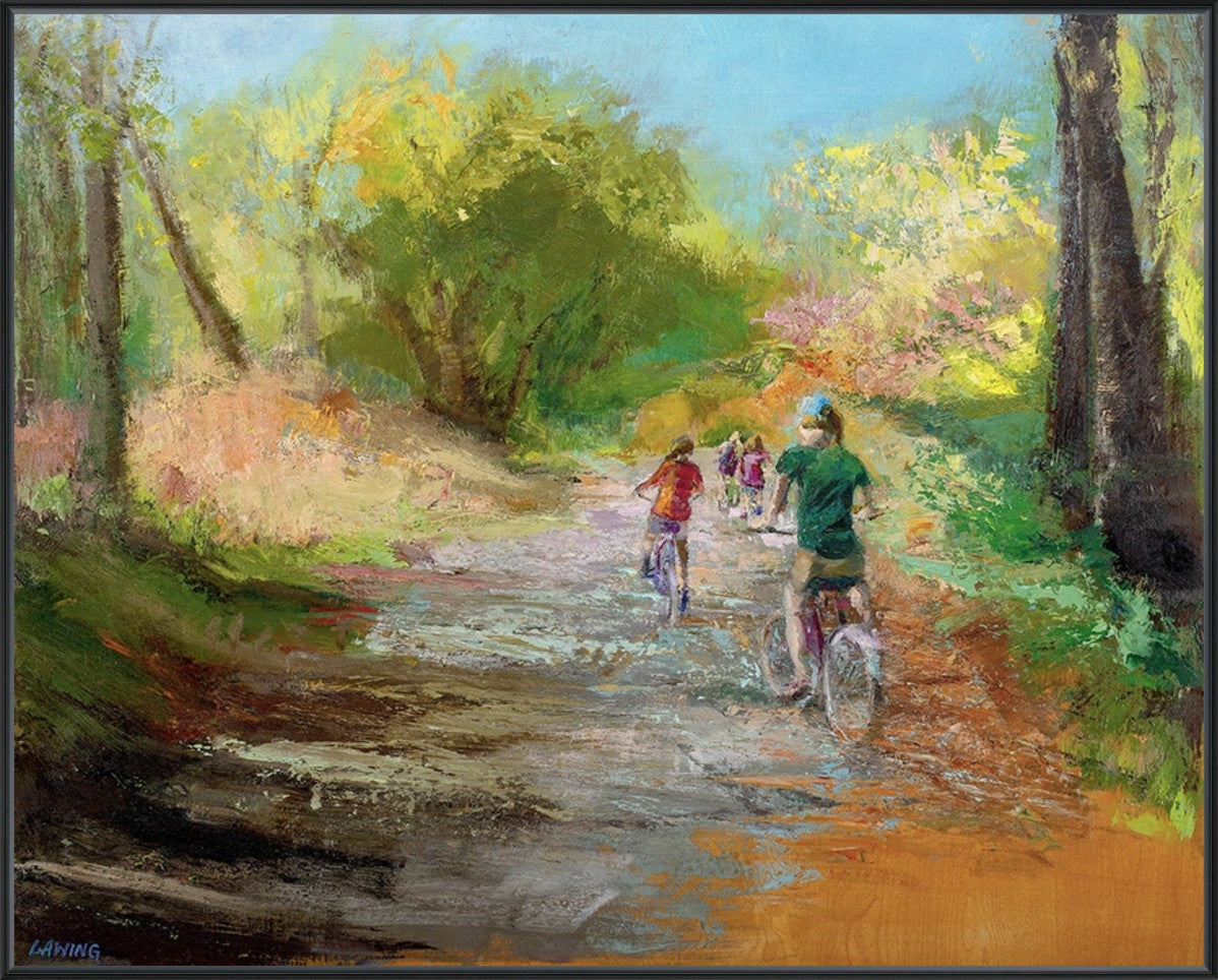 Whispers of the Trail 30" x 24" Black frame