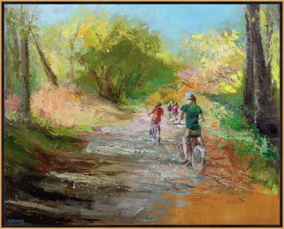 Whispers of the Trail 20" x 16" Gold frame