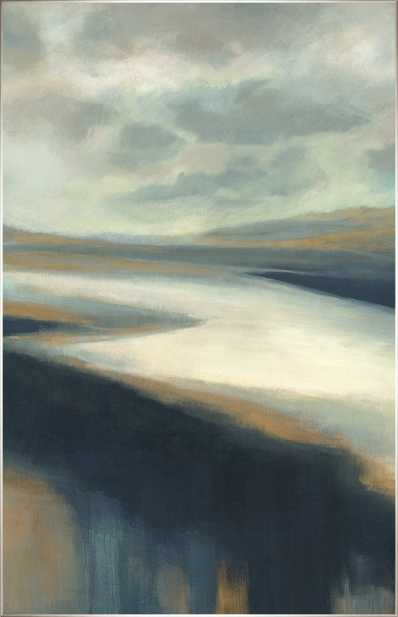 Serenity's Bend II, 54" x 84", Silver frame