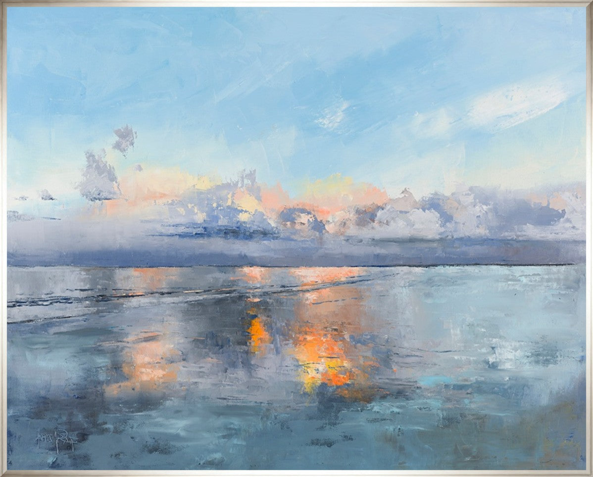 Ember Glow 30" x 24" Silver frame