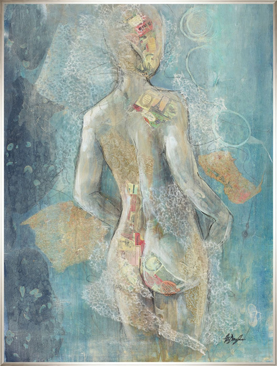 Dreamy Figure I, 24" x 32", Silver frame