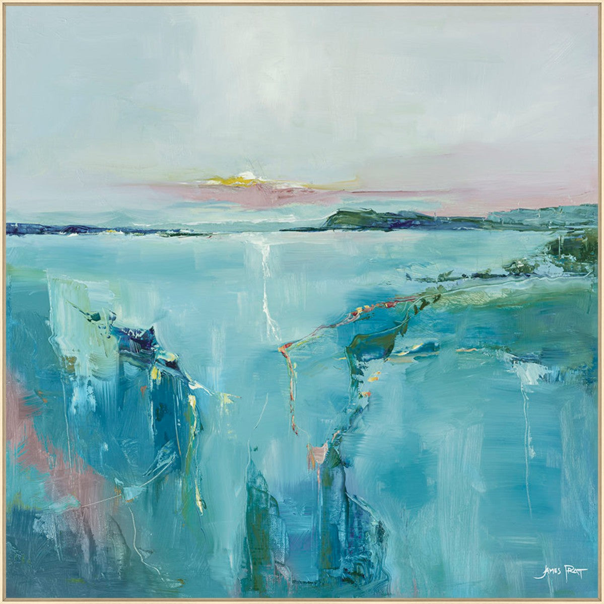 Lunar Tide 54" x 54" Wood frame
