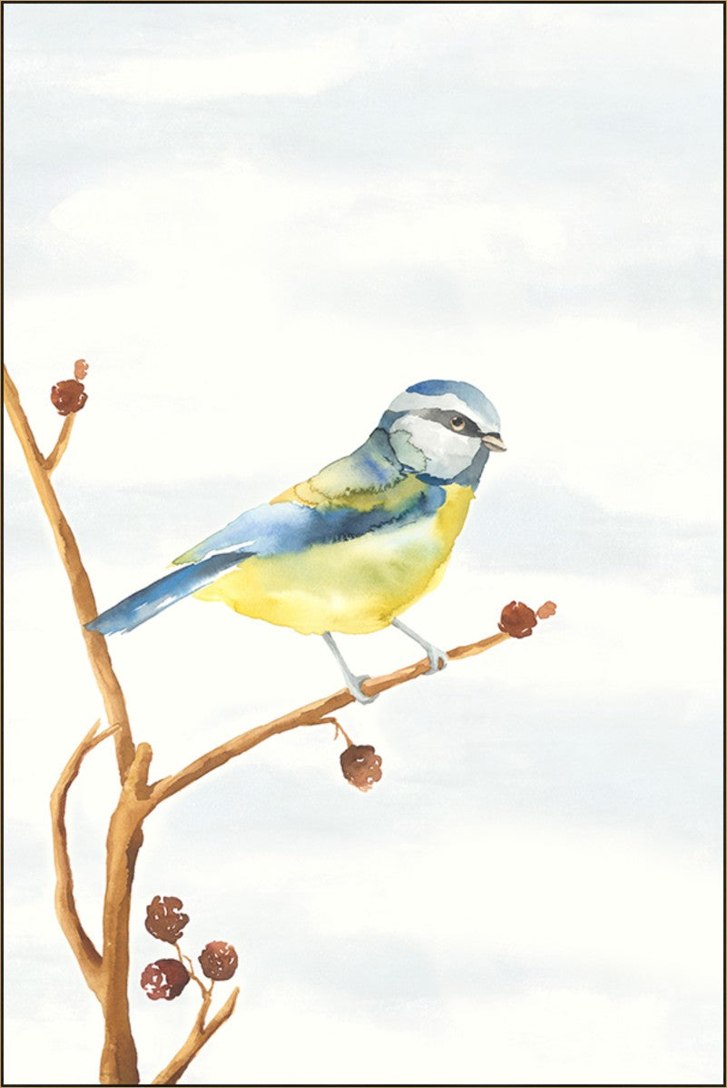 Linen Bird I, 54" x 81", Gold frame