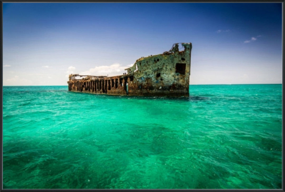 Forgotten Voyage 36" x 24" Black frame