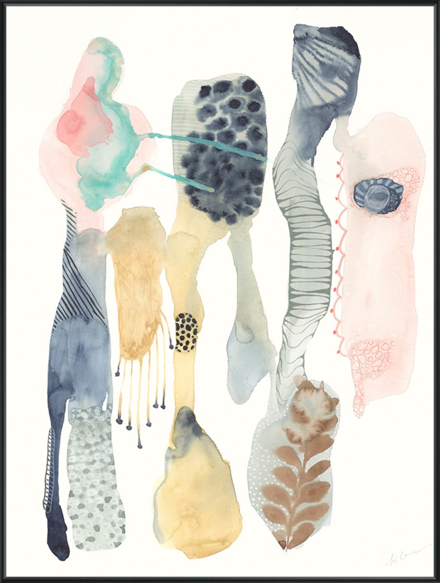 Natural Watercolor I, 24" x 32", Black frame