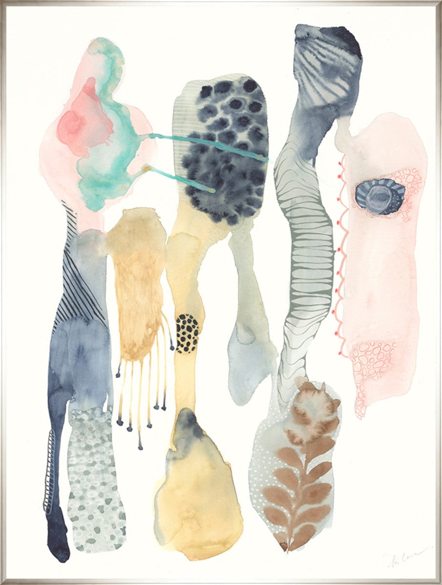 Natural Watercolor I, 24" x 32", Silver frame