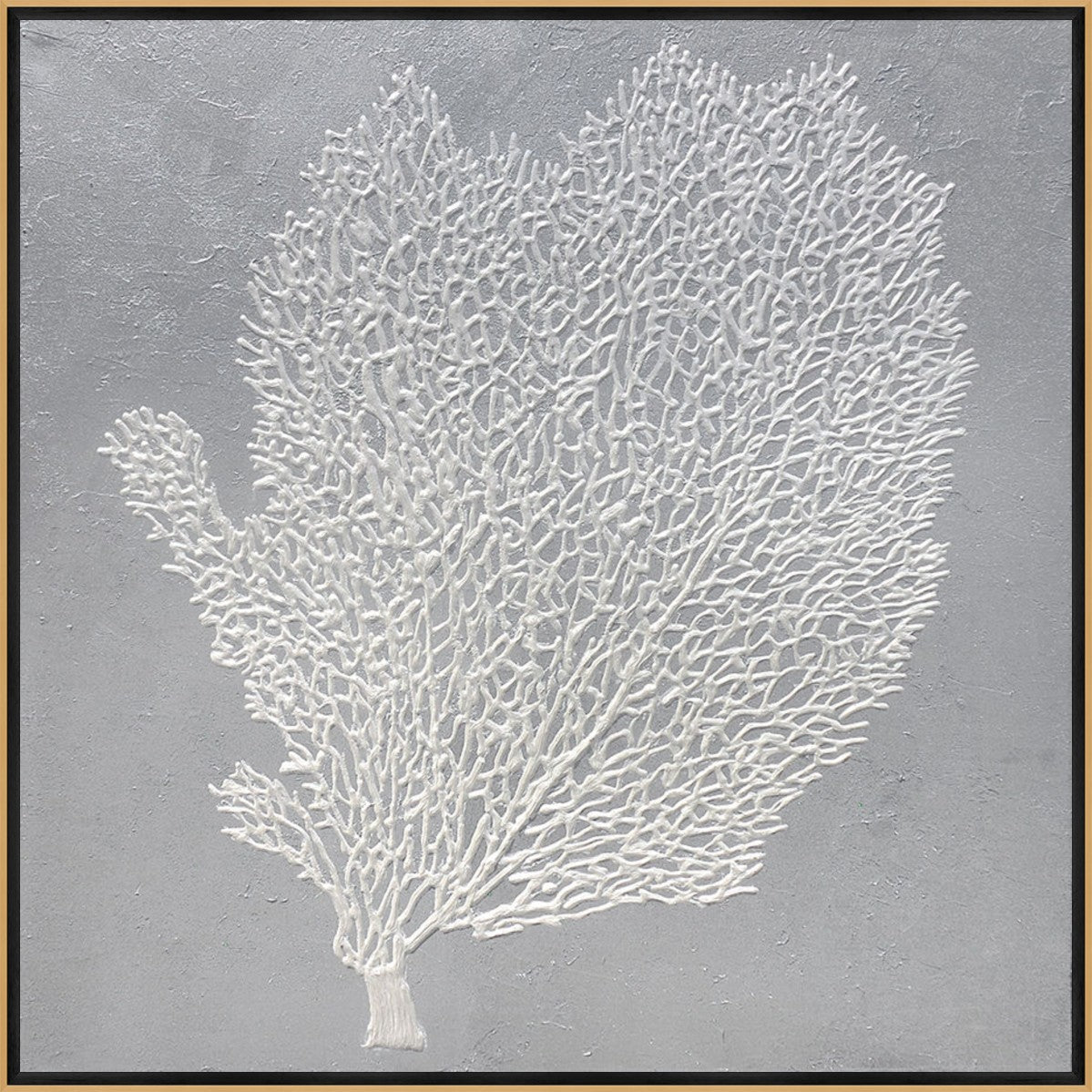 Fragile Reef 16" x 16" Gold frame