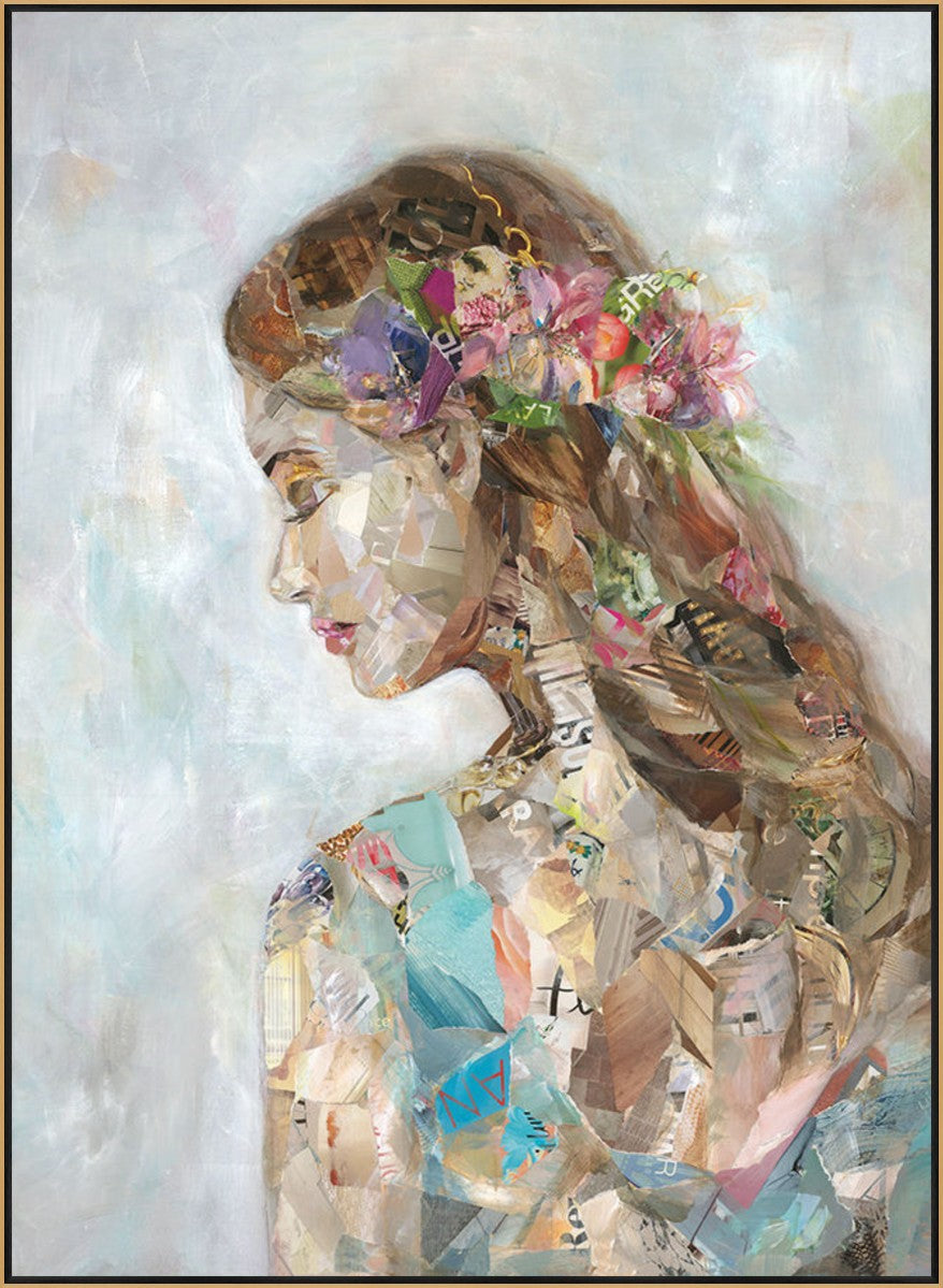 Female Portrait, 24" x 33", Gold frame