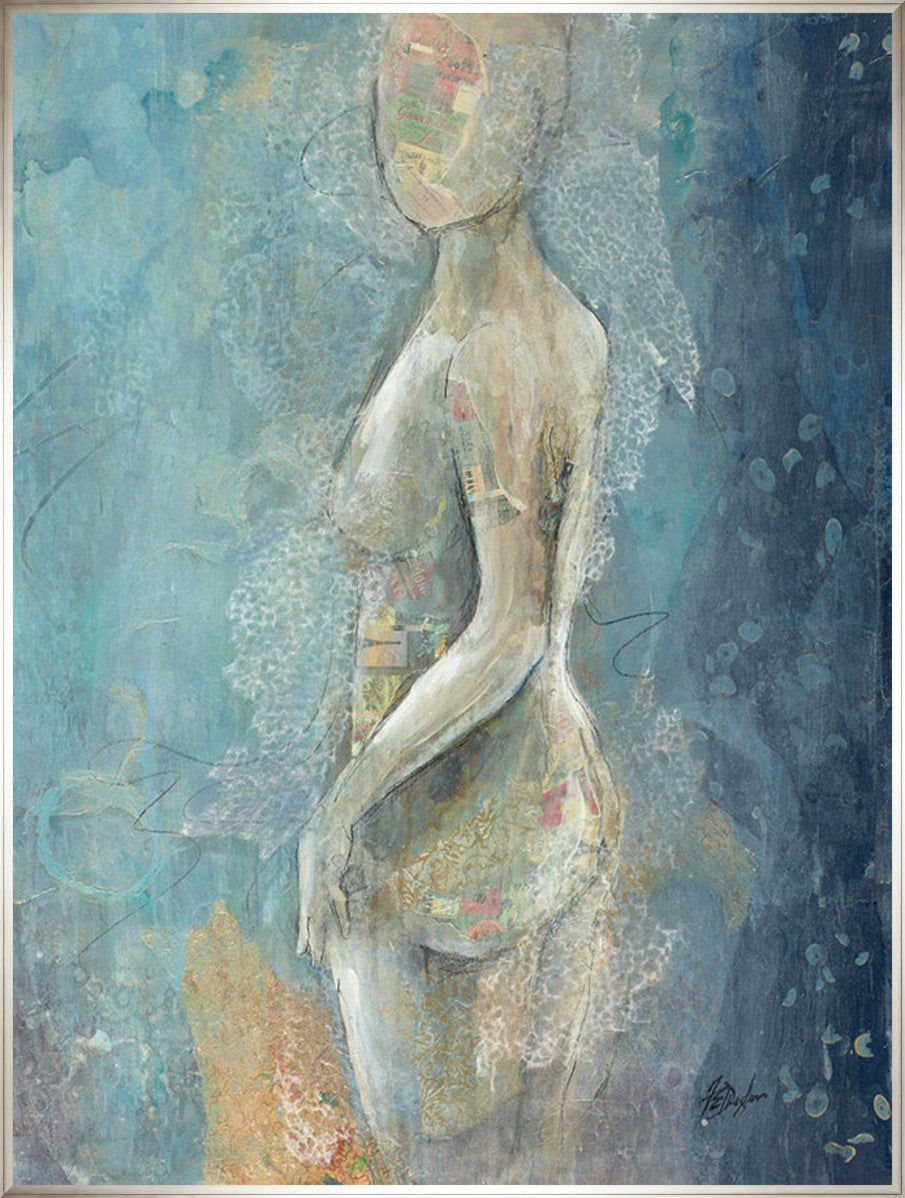 Dreamy Figure II, 24" x 32", Silver frame