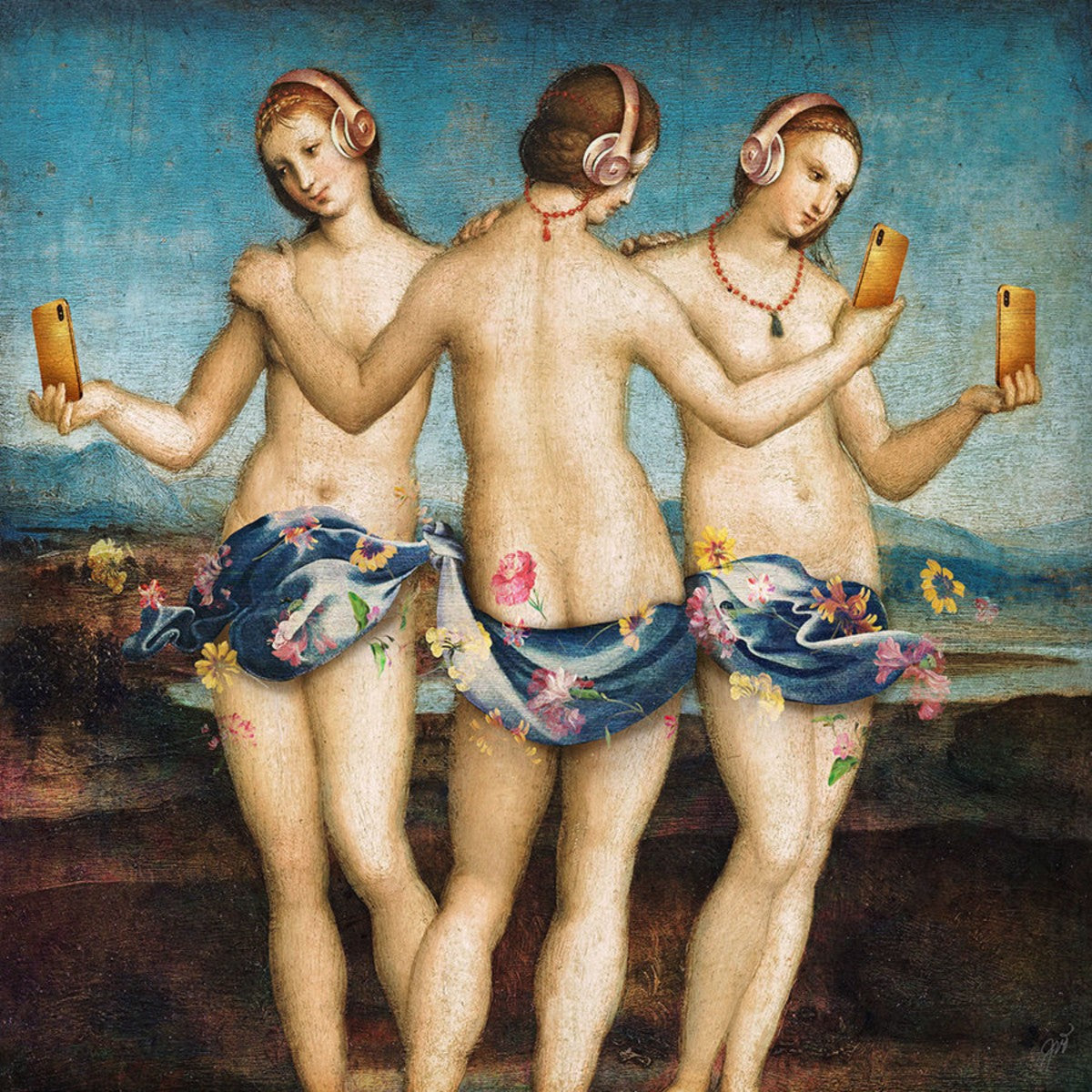 Modern Graces, 47" x 47", Unframed