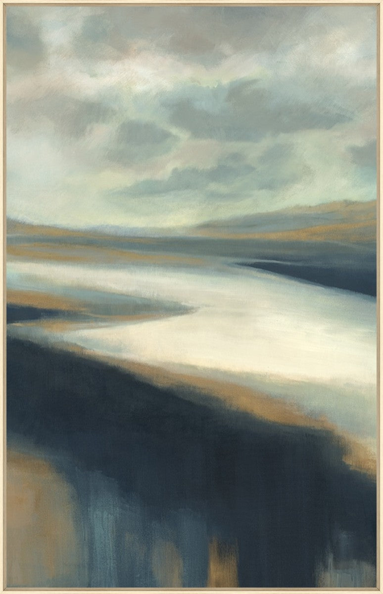 Serenity's Bend II, 30" x 47", Blonde Maple wood frame