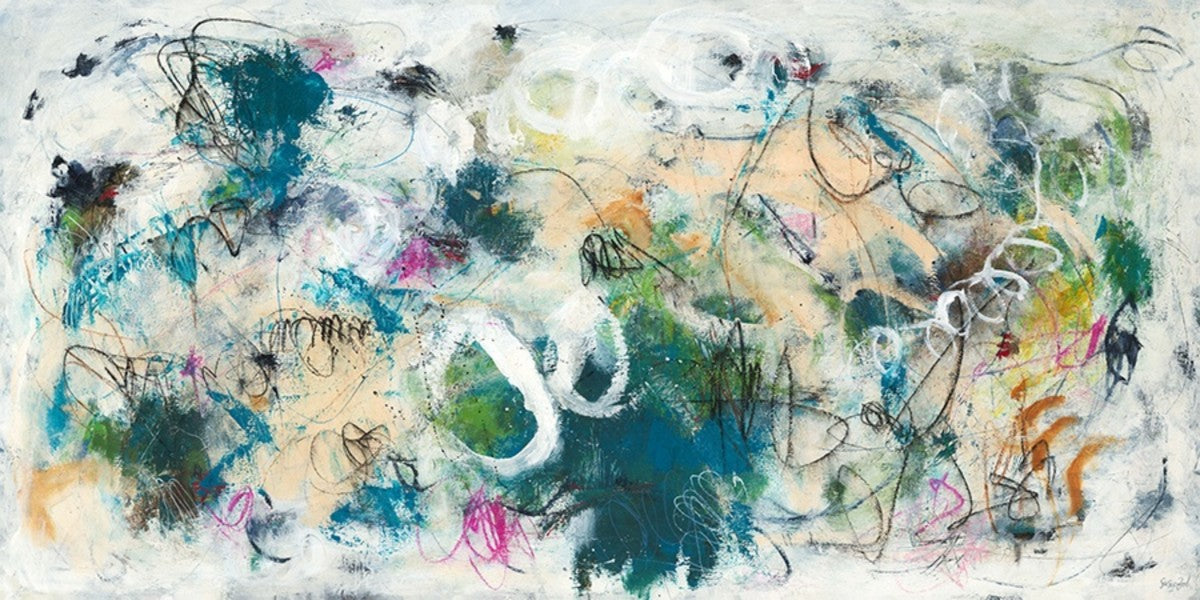 Playful Graffiti, 48" x 24", Unframed