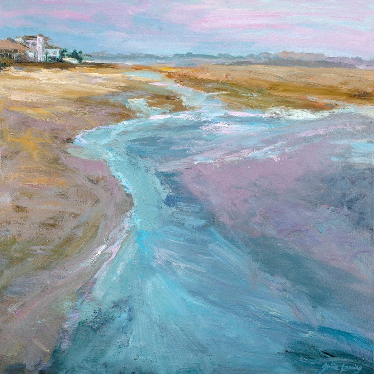 A Journey Through Sands and Waves 16" x 16" Unframed frame