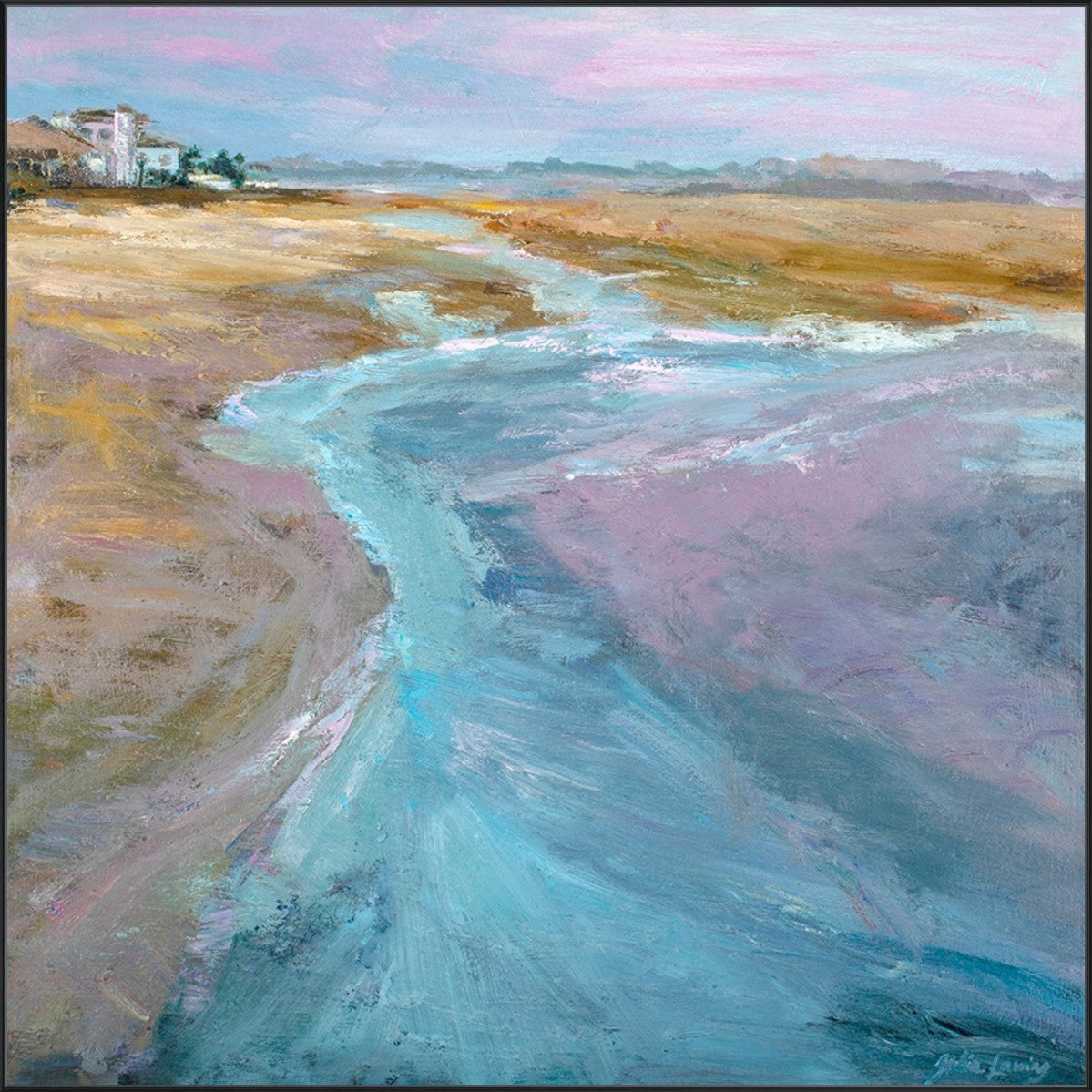 A Journey Through Sands and Waves 54" x 54" Black frame