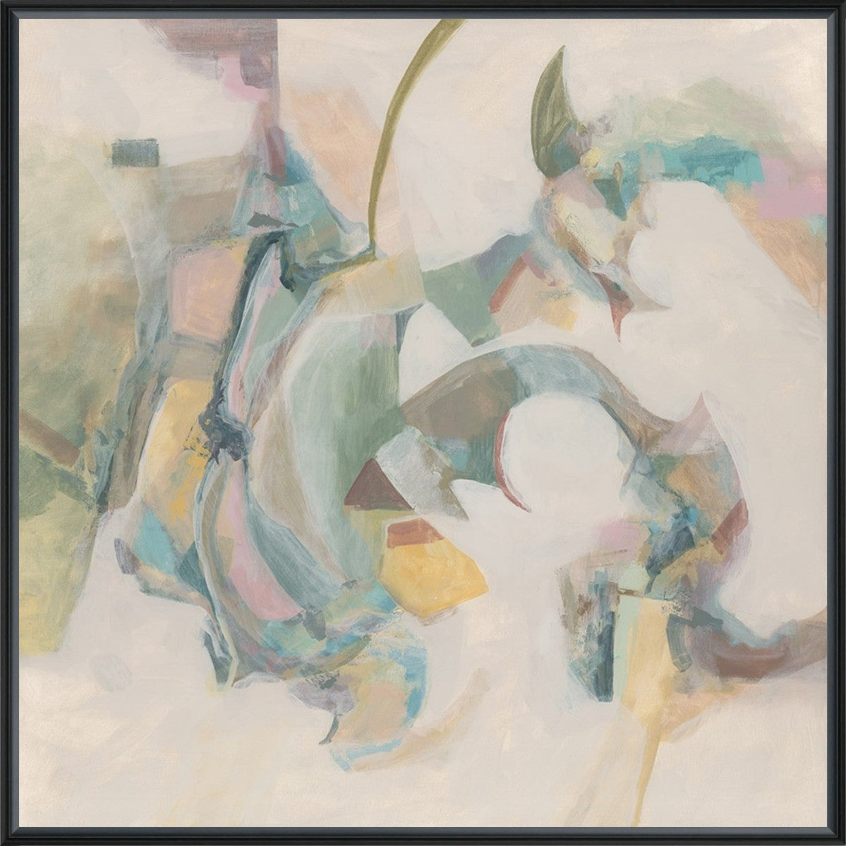 Whispering Current 16" x 16" Black frame
