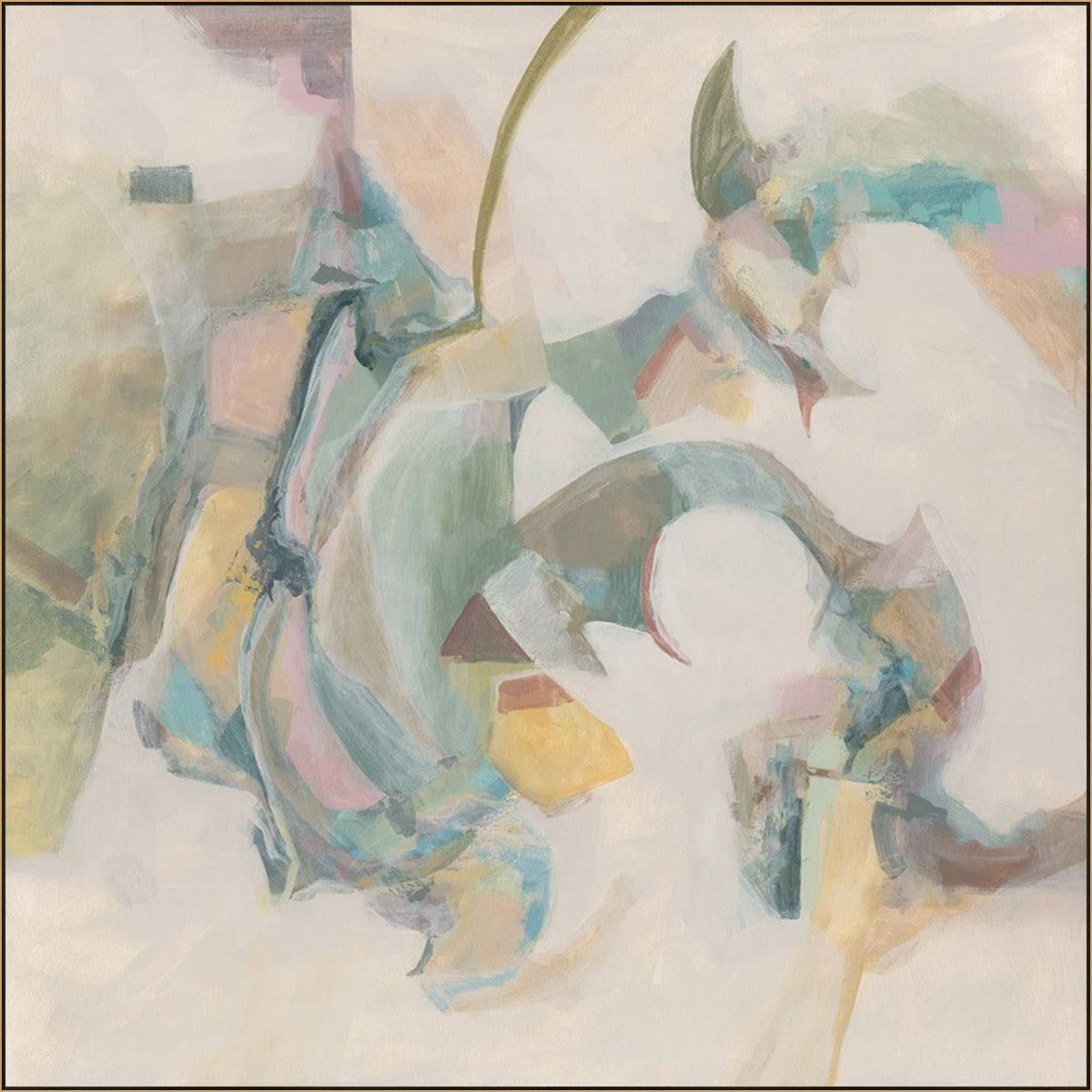Whispering Current 54" x 54" Gold frame