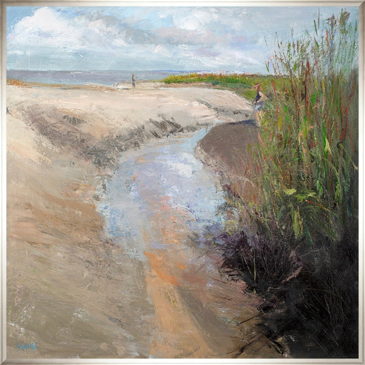 Coastal Passage 20" x 20" Silver frame