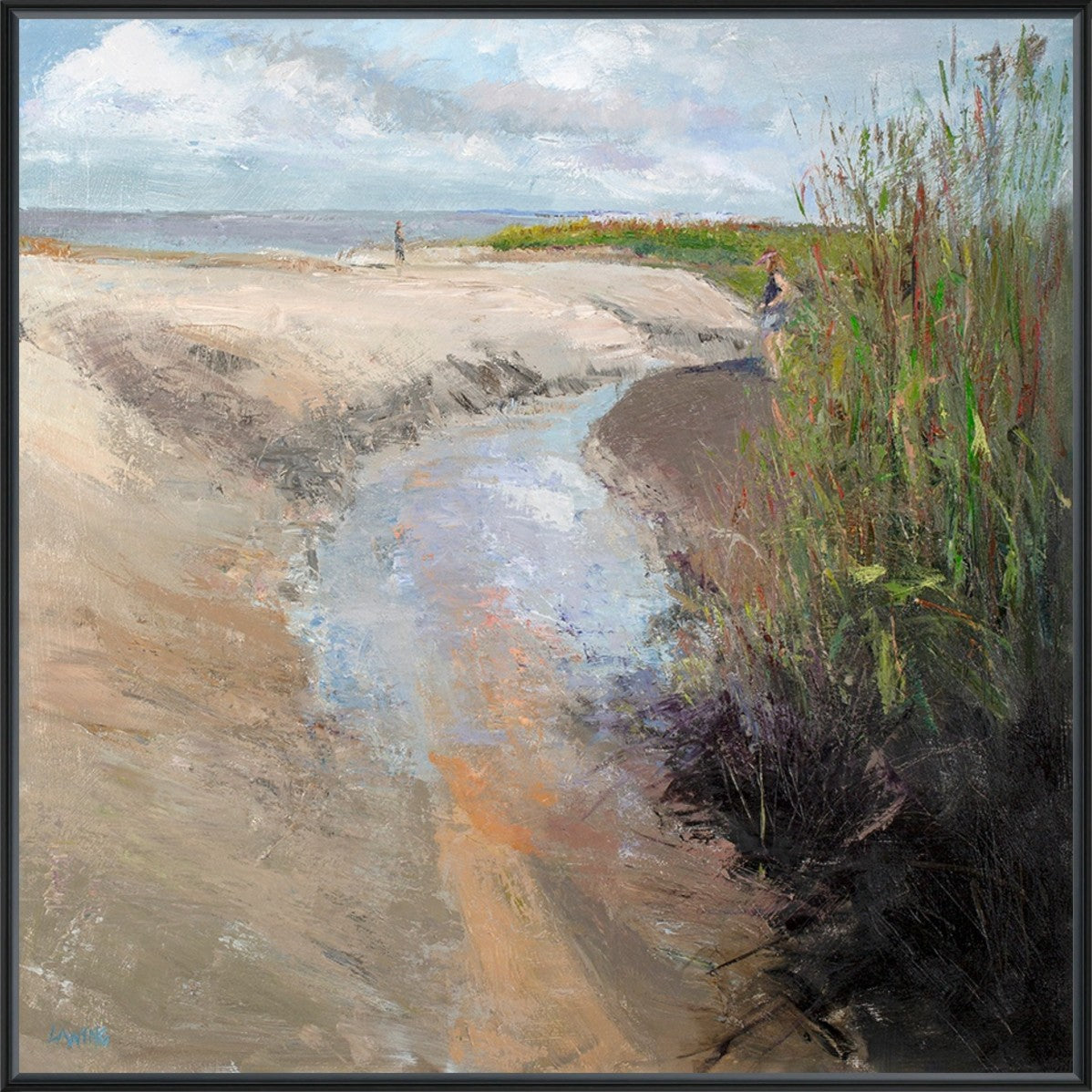 Coastal Passage 20" x 20" Black frame