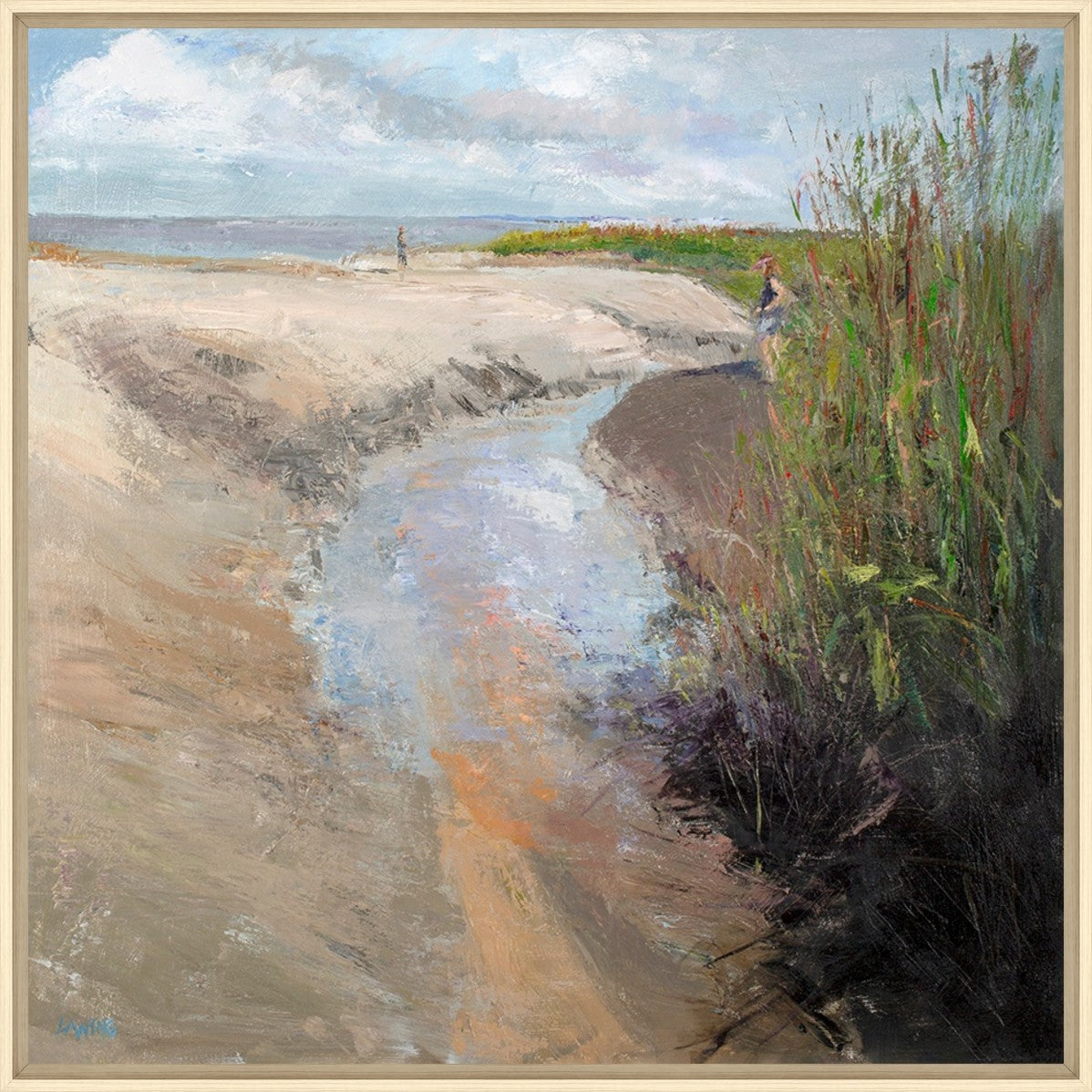 Coastal Passage 20" x 20" Wood frame