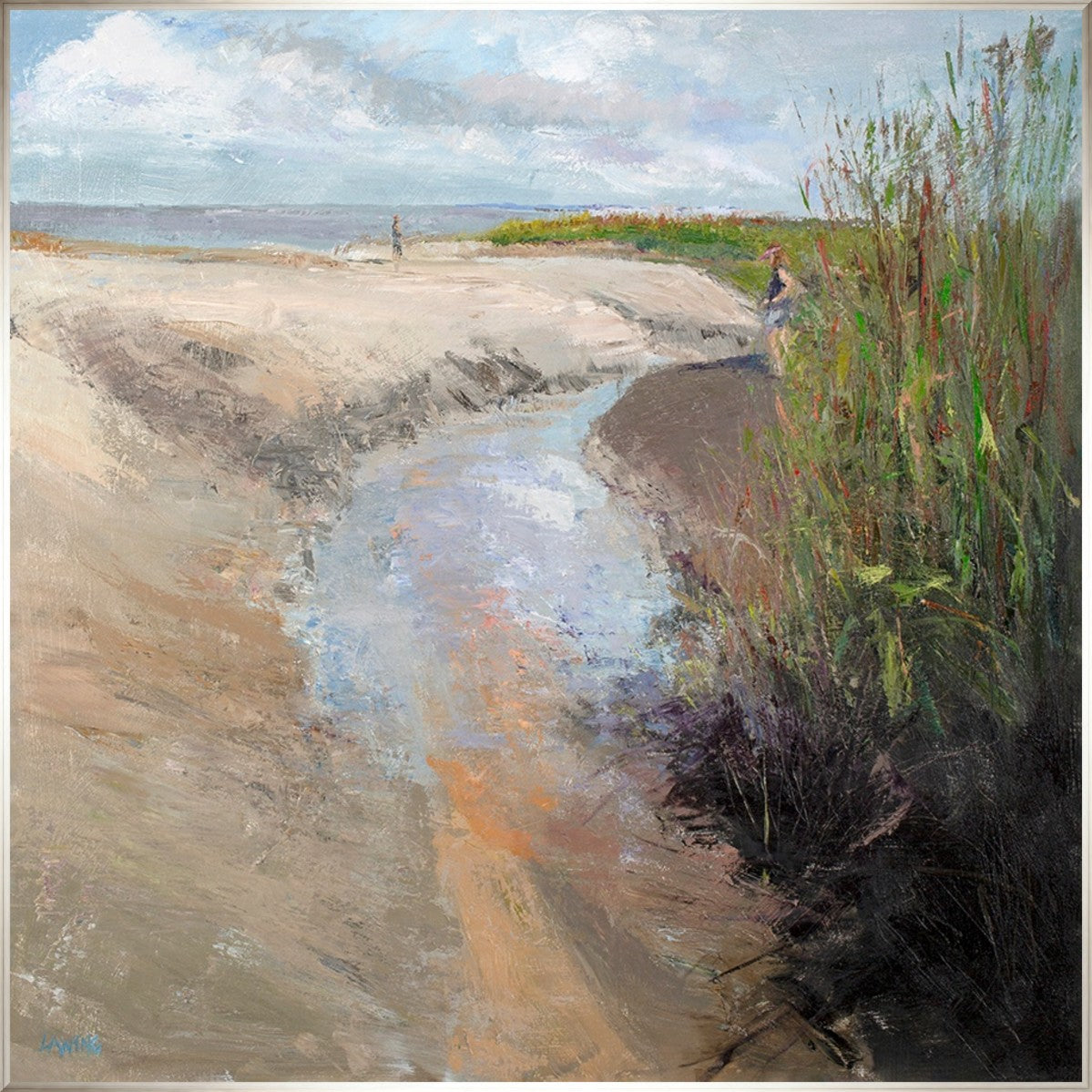 Coastal Passage 40" x 40" Silver frame