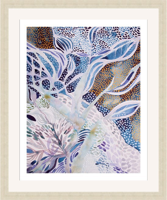 Underwater Abstract I, 31" x 37", Silver frame