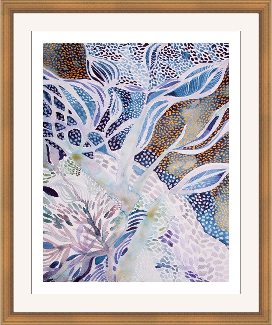 Underwater Abstract I, 31" x 37", Gold frame