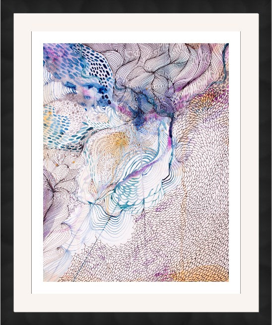 Underwater Abstract II, 31" x 37", Black frame