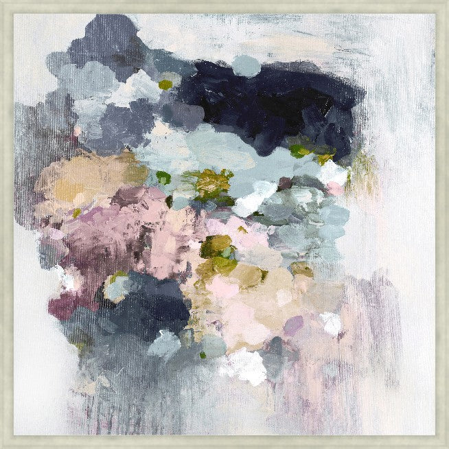 Abstract Harmony, 38" x 38", Silver frame