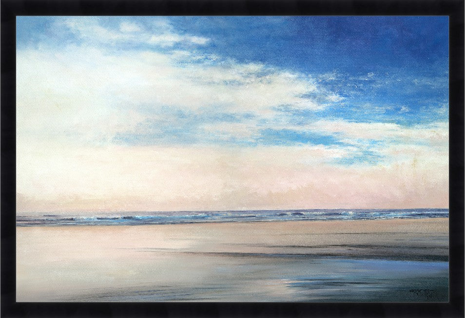 Beach Reflections, 48" x 32", Black frame