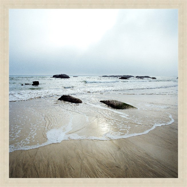 Graceful Tide, 30" x 30", Silver frame