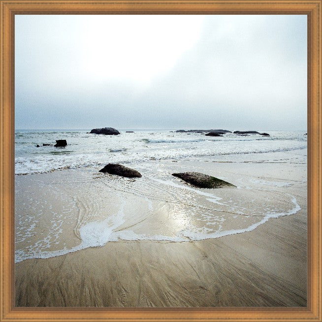 Graceful Tide, 30" x 30", Gold frame