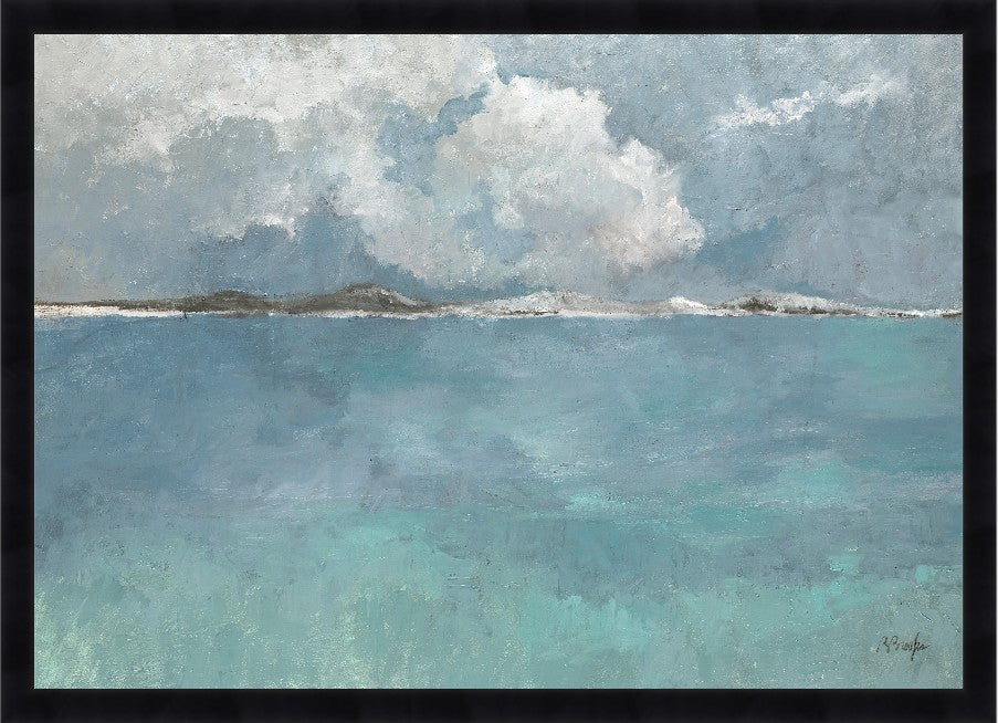 Island, 48" x 34", Black frame