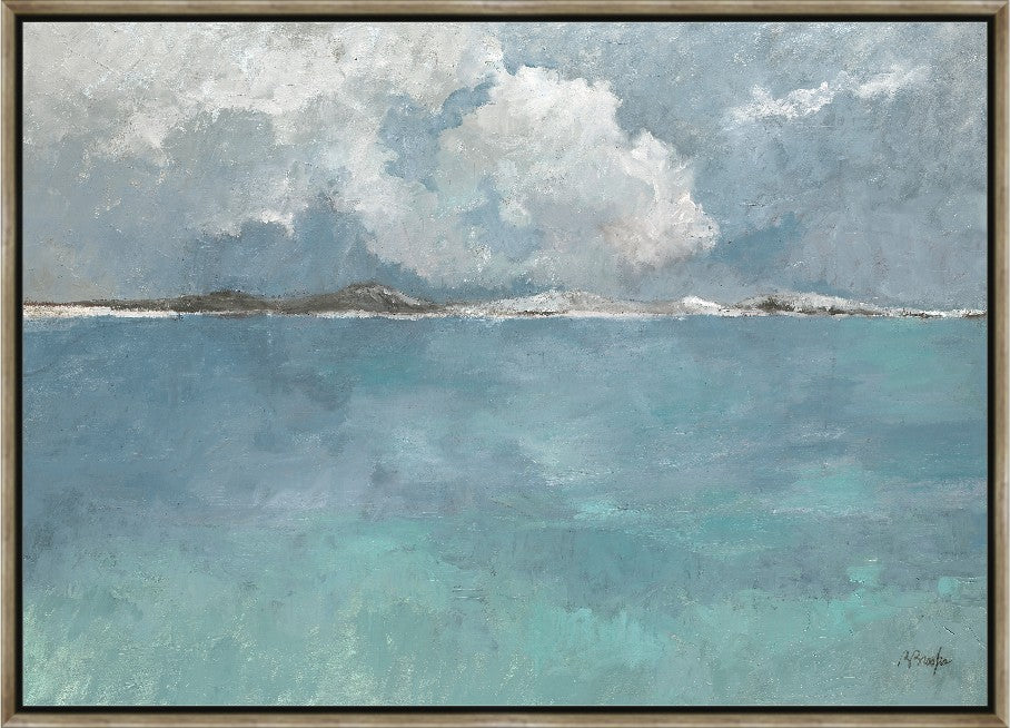 Island, 48" x 34", Gold frame