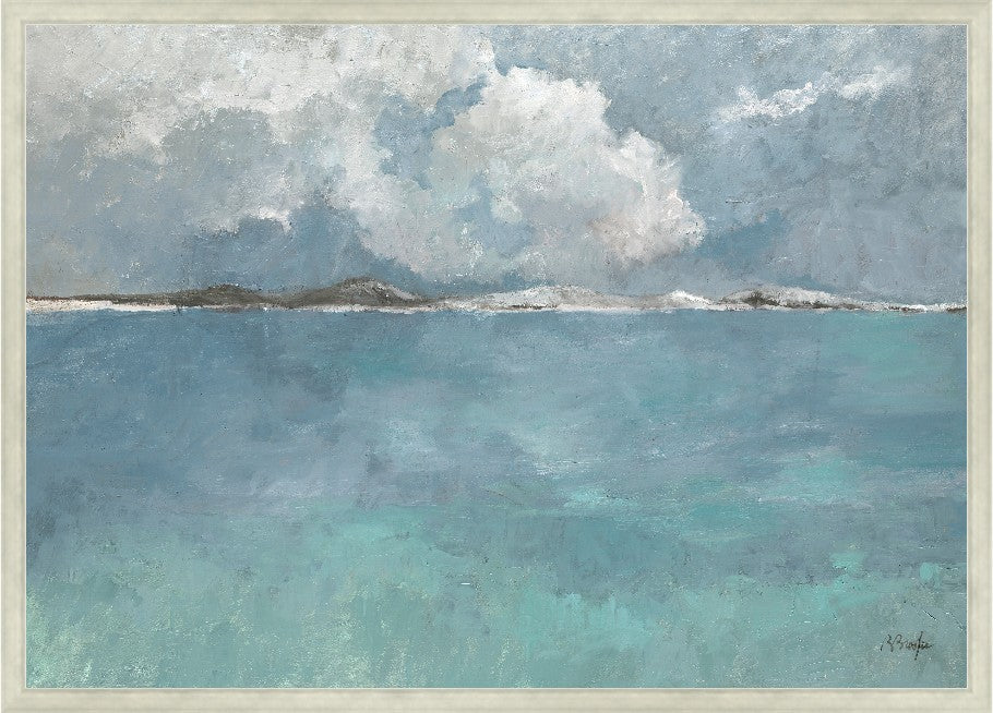 Island, 48" x 34", Silver frame