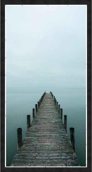 Pathway to Stillness, 26" x 51", Black frame