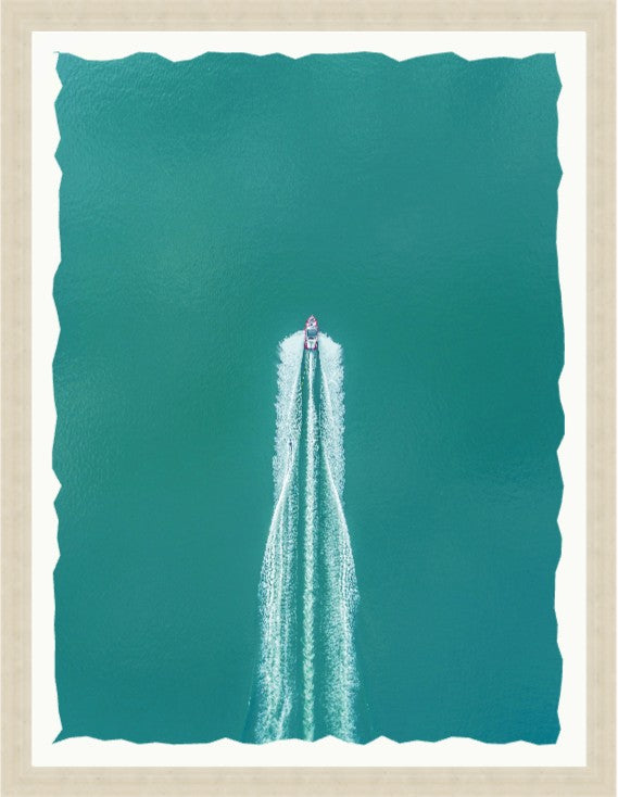 Boat Wake, 31" x 40", Silver frame