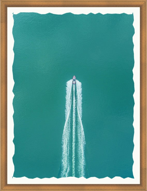 Boat Wake, 31" x 40", Gold frame