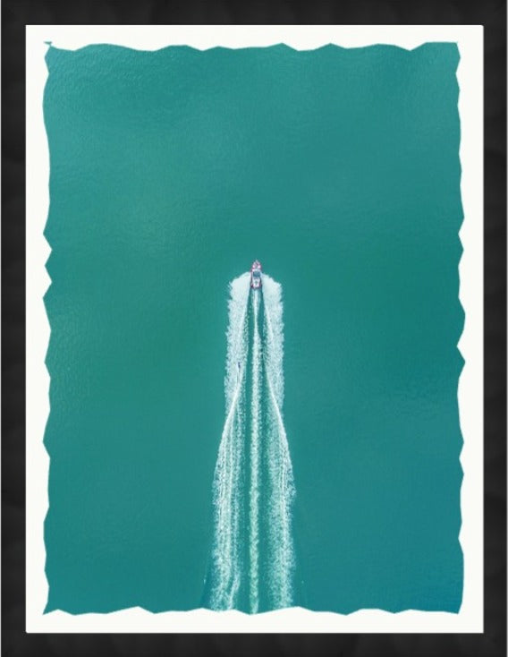 Boat Wake, 31" x 40", Black frame
