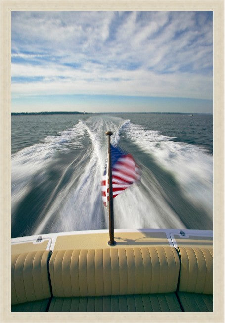 Sovereign Wake, 29" x 43", Silver frame